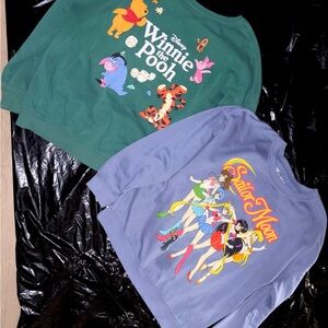 Disney and Sailor Moon Sweatshirts